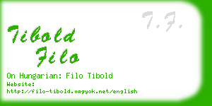 tibold filo business card